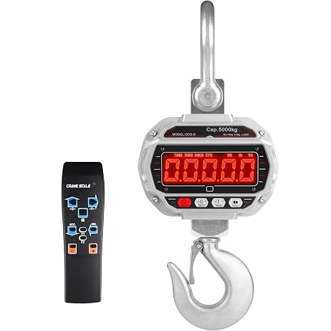 Hyindoor 5000kg/11000lbs Crane Scale 5Ton Digital Hanging Scale Heavy Duty Industrial Electronic Scale with Hook