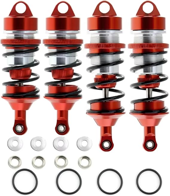 Rc Accessories For Arrma For Infraction 6S For BLX For Felony 6S For BLX For Limitless For Roller 1/7 Metal Shock Absorber RC Car Upgrades Parts Accessories(Red)