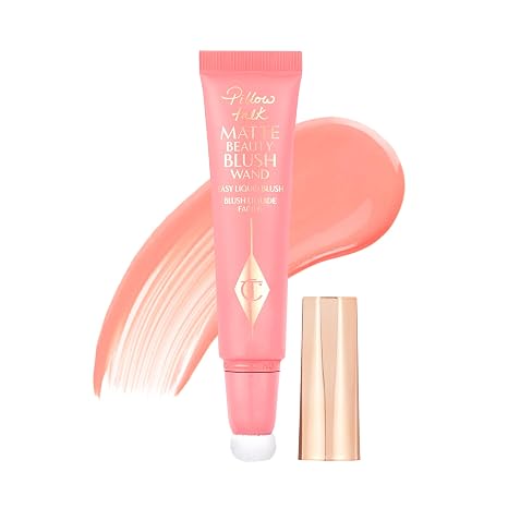 Charlotte Tilbury Pillow Talk Matte Liquid Blush Wand - Matte Blush for Cheeks with Cushion Applicator - Infused with Lumi-Blur Technology for a Light-Reflecting, Soft-Focus Effect