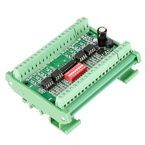 Level Converter , 5V/24V 8 Channel NPN/PNP to NPN SquareWave Conversion Module Level Converter 10MHZ Mainly Used for PLC or MCU Interface