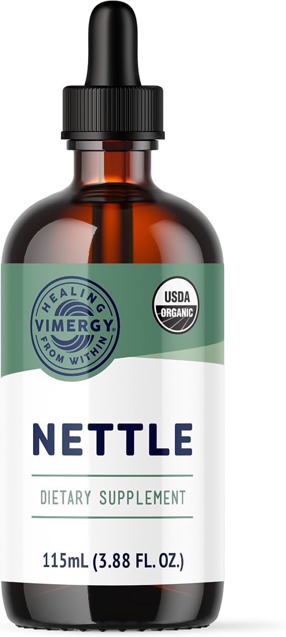 Vimergy Nettle Liquid Supplement, 57 2mL (2 Droppers or 48-54 Drops) Servings (200mg Extract Per Serving) Promotes Bone Health* USDA Certified Organic, Vegan, Gluten-Free 115 mL