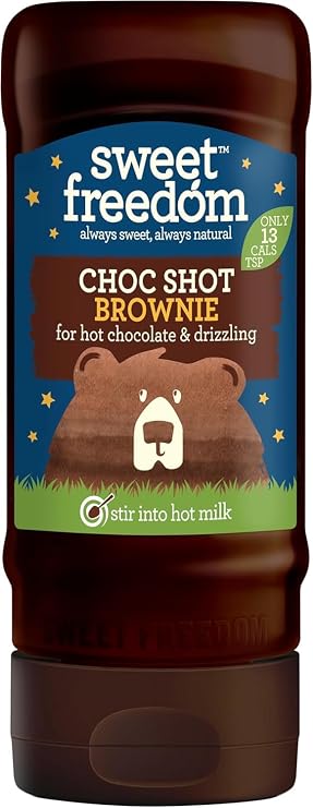 Sweet Freedom Choc Shot Brownie 320 g (Pack of 1) | Refined Sugar Free, High in Fibre, Vegan, for Coffee, Milkshakes and Baking, Only 13 Calories per Teaspoon