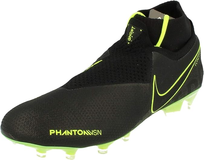 Nike Phantom Vsn Elite Df FG Mens Football Boots Ao3262 Soccer Cleats 007, Black Volt 007