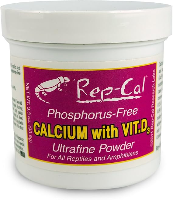 Rep-Cal SRP00200 Phosphorous-Free Calcium Ultrafine Powder Reptile/Amphibian Supplement with Vitamin D3