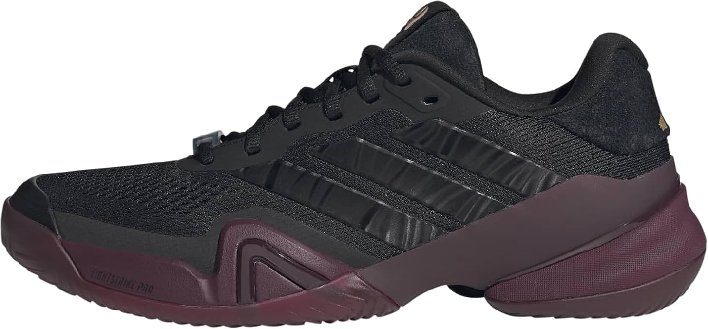adidas Mens Barricade 14 Tennis Sneakers Shoes - Black, Orange, Black/Black/Maroon, 13