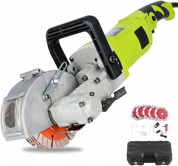 Wall Chaser with 5pcs 120mm Saw Blades,Adjustable Cutting Depth 30mm