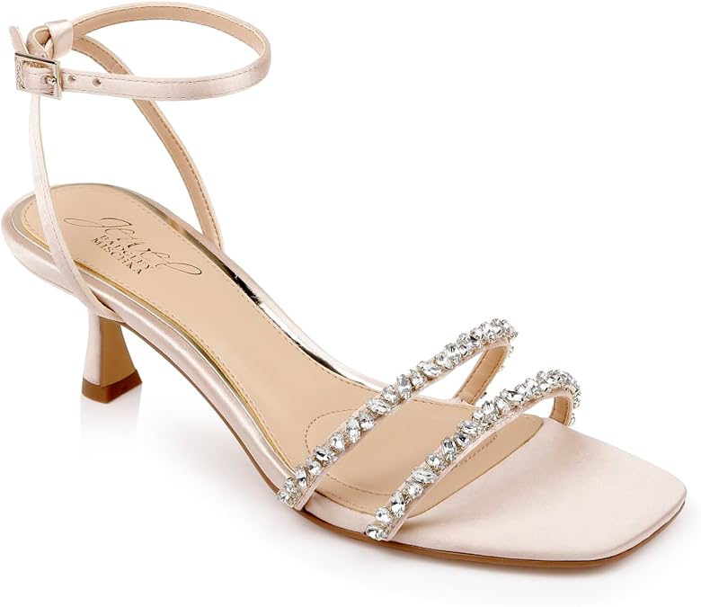 Jewel Badgley Mischka Marley Kitten Heel Sandal | Party Sandals