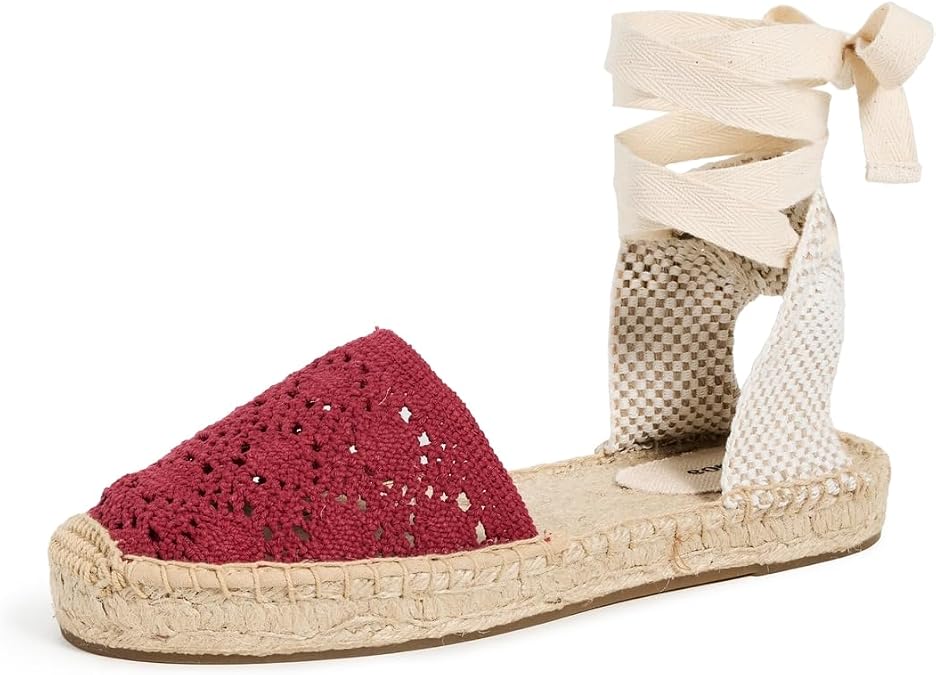 Soludos Women's The Lauren Lace Up Crochet Espadrilles