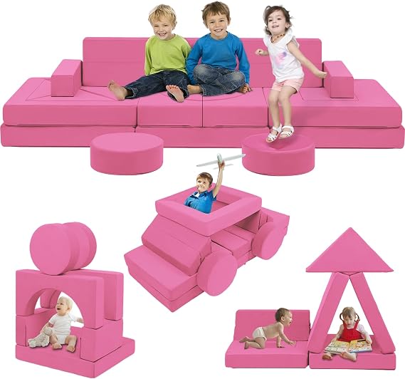 Edbuosy 22Pcs Modular Kids Play Couch - Kids Couch for Living Rooms