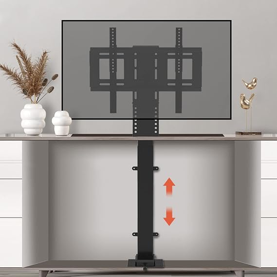 Motorized TV Mount, Electric TV Lift Fits 26-75 Inch TVs, 75kg Max, 660*420mm Hole Spacing, Remote/Switch Control, 71-161cm Height Adjustment