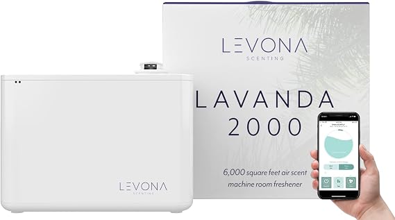 Levona Scent Lavanda 2000 HVAC Diffuser Whole House Aroma Diffuser & Fragrance Air Freshener Machine for Home, Office & Hotel Smart App Controlled Covers up to 6000 SQFT (Scent Not Included)