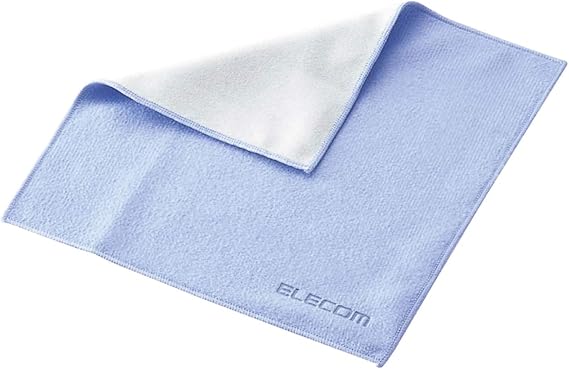 Elecom KCT-003BU Cleaning Cloth, Ultra Fine Fiber, For Display, Double Sided, Small