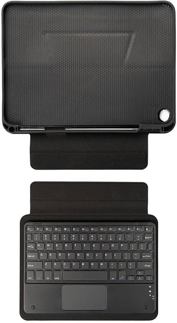 Aksesuarcim Samsung Galaxy Tab A9 Plus SM-X210 X215 X216 X218 ile Uyumlu Kılıf Klavyeli Kalem Bölmeli Bluetooth Bağlantılı Standlı Tablet Kılıfı Siyah