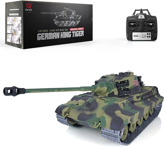 Heng Long US in Stock Toucan RC Hobby Upgraded 1/16 Tk7.0 German King Tiger RTR Remote Control Tank 3888A Metal