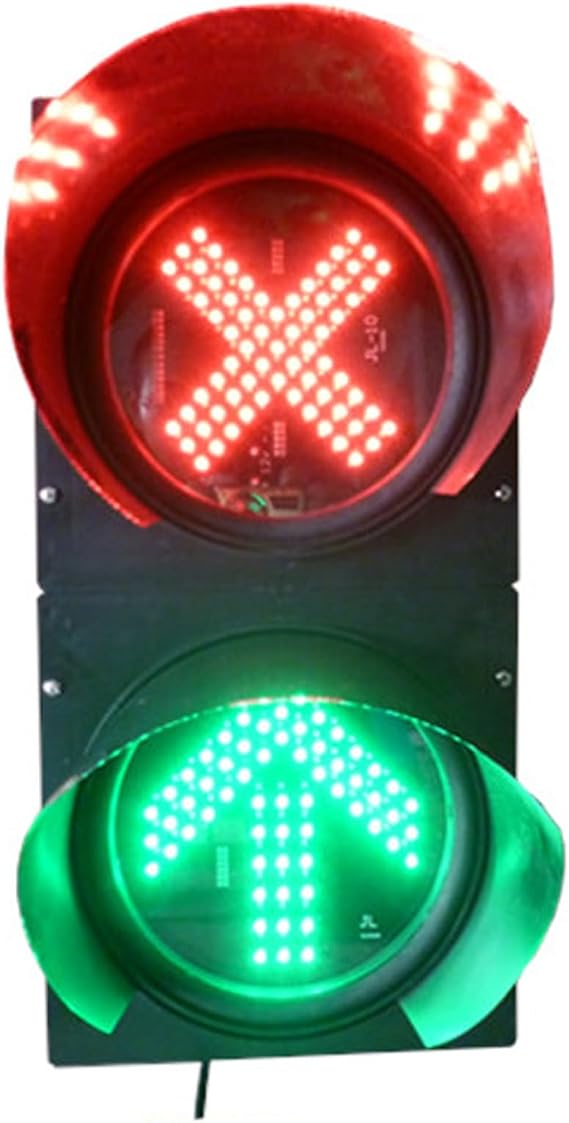 300mm(12inch) LED Red X/Green Arrow Traffic Light, Industrial Indicator Light, Stop and Go Light, Led Traffic Signal Light, PC Housing, Road Safe Indicator Light (DC24V)