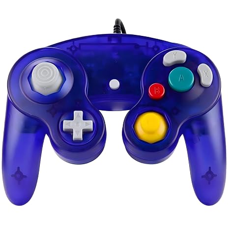 Lyvix Wired Controller Compatible with GameCube & Wii, Grape Purple | Plug & Play, Zero Latency, Multiplayer Competitive Matches, ABS Plastic