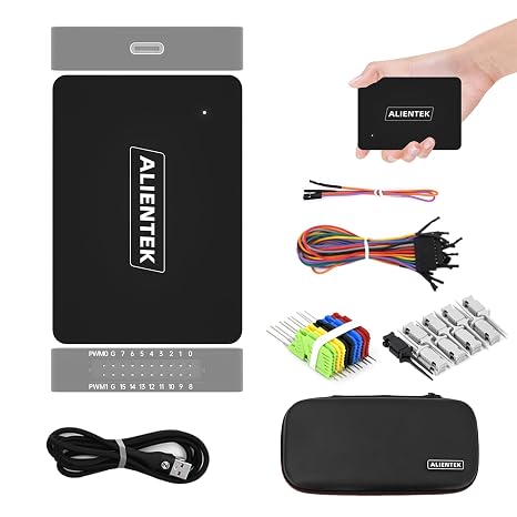 DL16 Plus USB Logic Analyzer with 500MHz Max Sample Rate,16Channels, 3.5Gbits Memory, USB 2.0 Interface,ARM FPGA Debug Protocol Decoding Software (DL16-1+Big/Small Test Hook)
