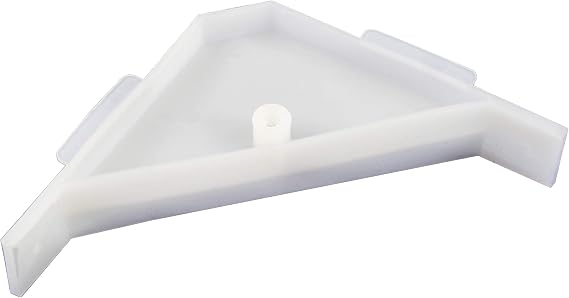 Berta 8-Pack, 90 Degree Cabinet Triangle Bracket, Plastic White Corner Support Braces