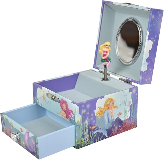 Mermaid Girls Musical Jewelry Box for Little Girls
