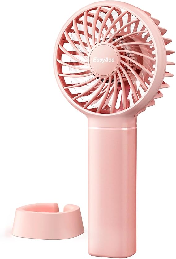 EasyAcc Mini Portable Handheld Fan, 3000mAh + 15 Hrs Working Time + Portable Lanyard + Professional ODM + Durable, Mini Pocket Personal Lash Fan for Kids Girls Women Travel Indoor Outdoor