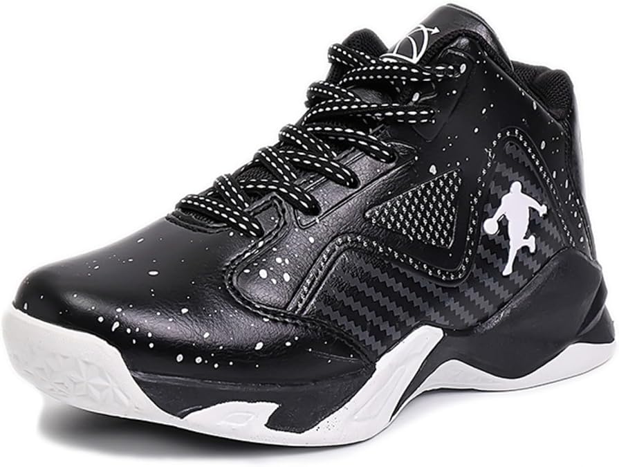 Unisex Kids High Top Basketball Shoes, Non Slip Breathable Athletic Sneakers, Lightweight Sports Shoes for Big Kids Teens
