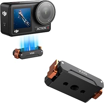 VRIG Magnetic Quick Release Adapter Mount for DJI Osmo Action 5 Pro/Osmo 360,with 1/4 Screw Hole/Adapter Connection, Aluminum Alloy Bracket Expansion for Osmo Action 4/Action 3 Accessories