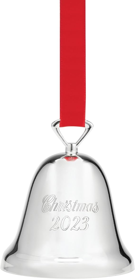 Reed & Barton 894800 2023 Annual Silverplated Christmas Tree Bell, Ornaments