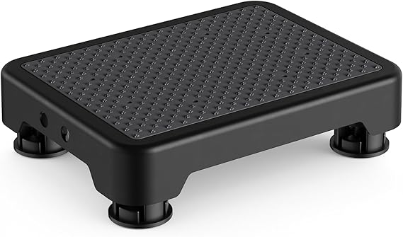 SOYO Mobility One Step Stool Platform for Adults & Elderly, Black-Black