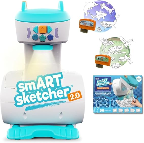 Flycatcher smART Sketcher 2.0 Drawing Projector 4-in-1 Bundle, Kids Ages 5+