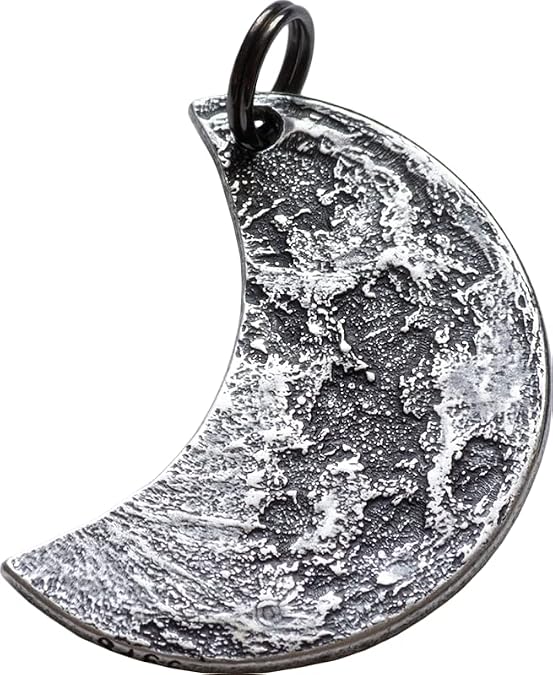 Shire Post Mint Crescent Silver Moon Necklace