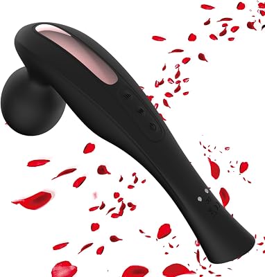 Electric Handheld Back Massager-20 Vibration Modes and 8 Speeds-Shoulders & Neck Full Body Muscle Tissue Waterproof Massage Tools-Cordless & Portable for Muscle Pain Relief & Fatigue. Black