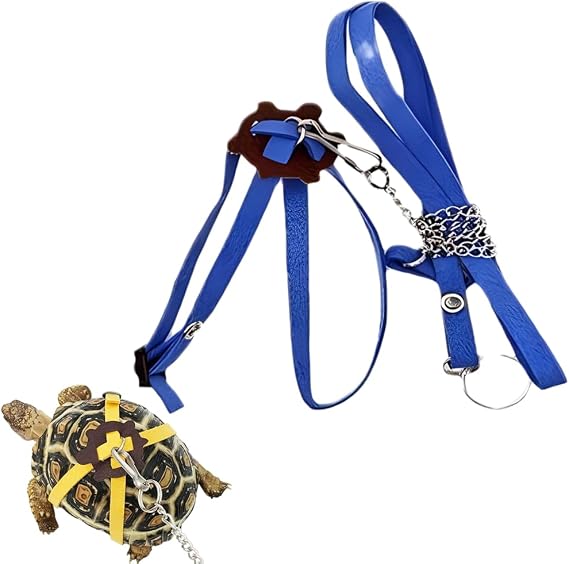 Tortoise Leash,Adjustable Control Rope Turtle Leash and Harness Pet Blue L | Walking Rope for Small Medium and Large Turtle Pets Outdoor Walking Training Supplies