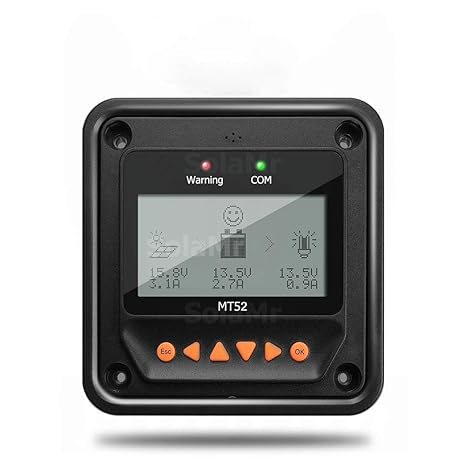 EPEVER® MT52 Remote Meter, LCD Display Remote Meter for Solar Charge Controller for Tracer-AN Series, Tracer-BN Series, LandStar-B Series,
