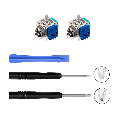 Mcbazel 5 in 1 Hall Effect Analog Joystick Repair Kit for Xbox Elite 2, 2PCS Hall Effect 3D Analog Joystick Thumb Sticks Replacement Parts with Opening Tool Compatible with Xbox Elite 2 Controller