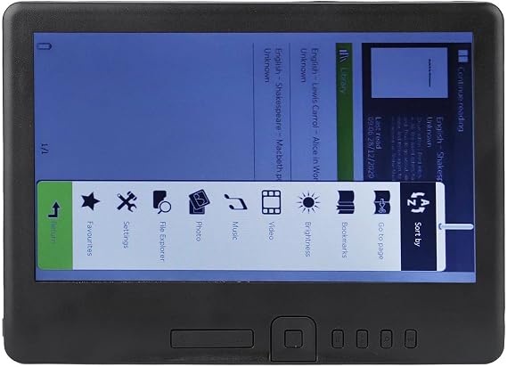 Color Screen E Reader HD 800x480 7in Portable E Reader for EPUB PDF TXT, 16GB Black Reader for Book Lovers (8GB)