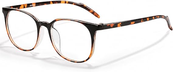 ANRRI Blue Light Blocking Glasses Anti Eye Strain Computer Glasses Filter UV400 Lightweight Frame Eyeglasses for Women Men