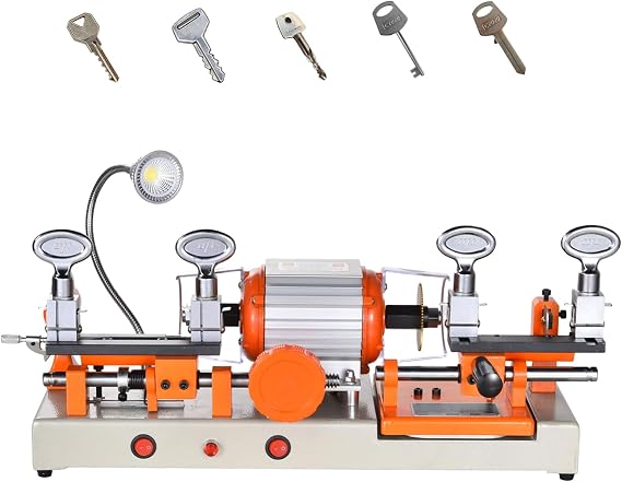 Upgraded Horizontal Metal Key Cutting Machine 110V - High-Precision Slotting Duplicator for Home & Auto Hardware