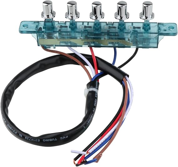 Kitchen Range Hood Switch, Range Switch Control Board with 5 Pushbutton, Range Hood Keyboard Switch 5 Button for Kitchen Appliances Parts