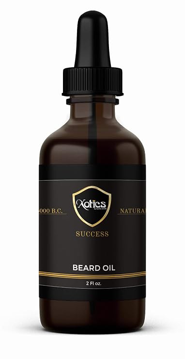 Xotics Natural Beard Growth Oil - 100% Pure Organic Beard Oil for Men, Strengthens Beard/Mustache Growth - Scented Beard Oil to Make it Grow Fast, Mustache Oil for Men, 2oz (Citrus)
