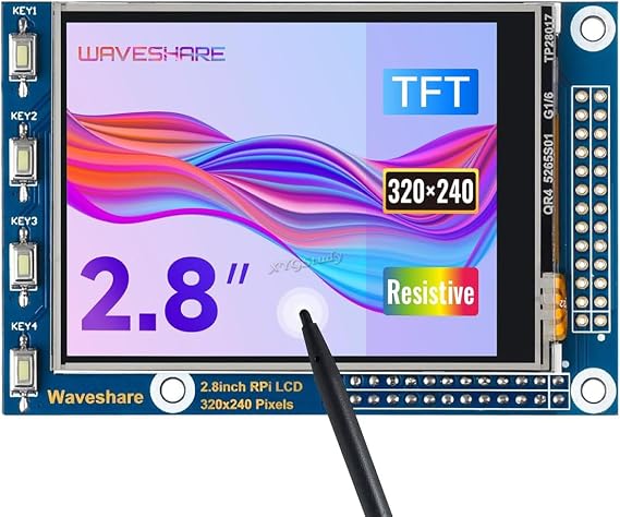 2.8inch Resistive Touch Screen TFT LCD Raspbian Display 320240 LCD Module for Raspberry Pi 4 3 2 Model B B+ A+ Driver Provided @XYGStudy (2.8inch RPi LCD (A))