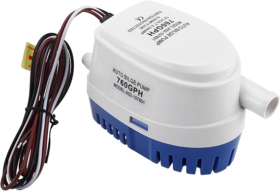 DasMarine 12V Automatic Submersible Boat Bilge Water Pump 760GPH Built-in Auto Float Switch (760GPH)