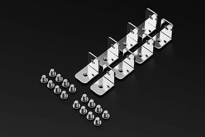 GuineaLoftTM L2 Bracket Set - 2-Hole L-Shaped Bracket Set w 8 Brackets and 16 Screws - Guinea Loft Exclusive