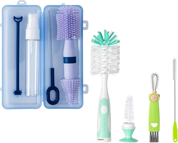 Travel Bottle Brush & Nylon Bottle Bundle