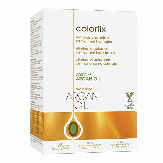 One 'n Only Colorfix Hair Color Remover Kit & Non-Damaging Stripper, 1 Ct | Permanent Dye Removal, Targeted Pigment Correction for Colored Strands of All Textures, Cruelty-Free Formula with Argan Oil