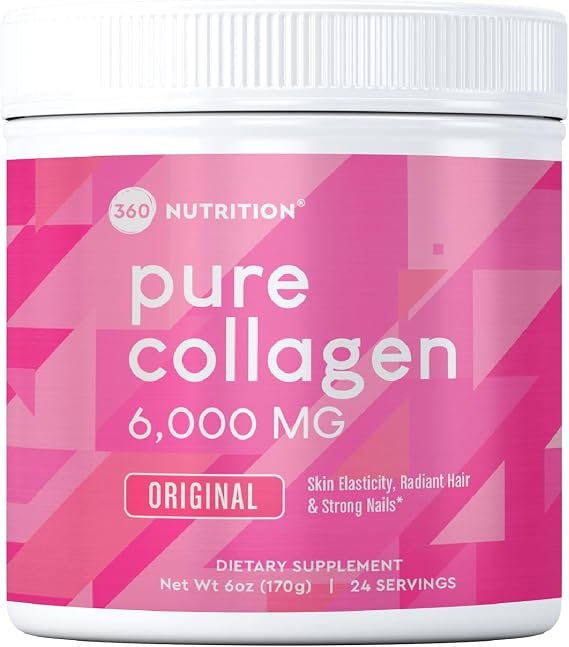 Pure Collagen, 6,000 MG Drink Mix Powder (unflavored), 6 oz (24 servings)