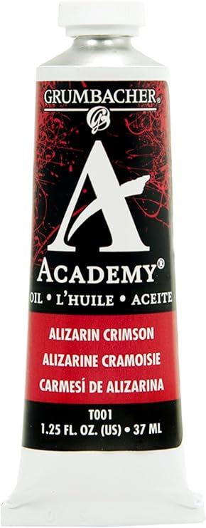 Grumbacher Academy Oil Paint, 37 ml/1.25 oz, Alizarin Crimson