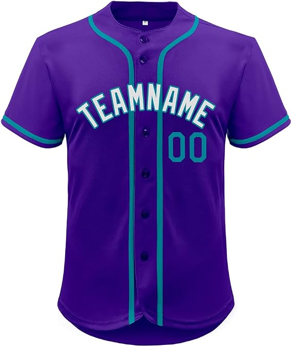 Custom Mesh Baseball Jersey Button Up Sports Shirt Personalized Stitched Name Number for Men/Women/Youth