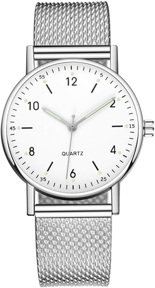 TXWZM Women's Wristwatch, Glittering Watch, Analog Metal Band, Men's Quartz, Scratch Resistant, Unisex, Analog, Simple Dial, Easy to Read Fashion, Thin, Lightweight