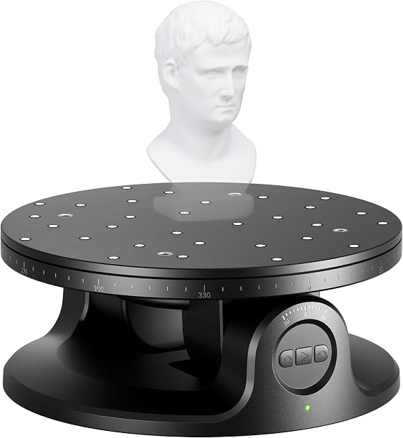 Revopoint Dual Axis Turntable for Accurate 3D Scanning, Easy Capturing Detail-rich 3D Data of Small-Medium Objects