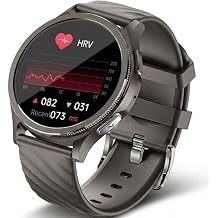 H16 Smart Watch - 24/7 Real-Time HRV Heart Rate, Blood Oxygen, Blood Pressure, Sleep & Stress Monitor, AMOLED Display, Compatible with Android iOS